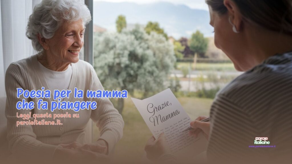 poesia per la mamma che fa piangere​ Grazie mamma